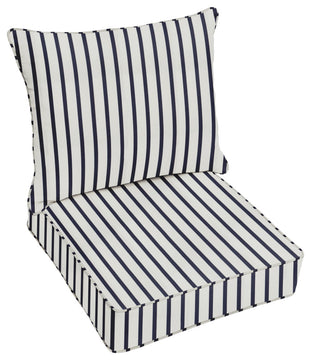 23"x25"x5 in Deep Seating Pillow and Cushion Set, Corded