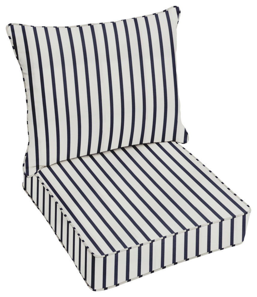23"x25"x5 in Deep Seating Pillow and Cushion Set, Corded