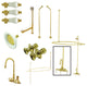 Kingston Brass Gooseneck Clawfoot Tub Faucet Package, Polished Brass