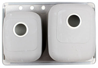33" Topmount Drop-In Stainless Steel 60/40 Kitchen Sink Combo