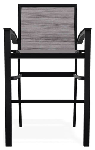 Bazza Sling Bar Height Stackable Outdoor Stool, Fossil/Black