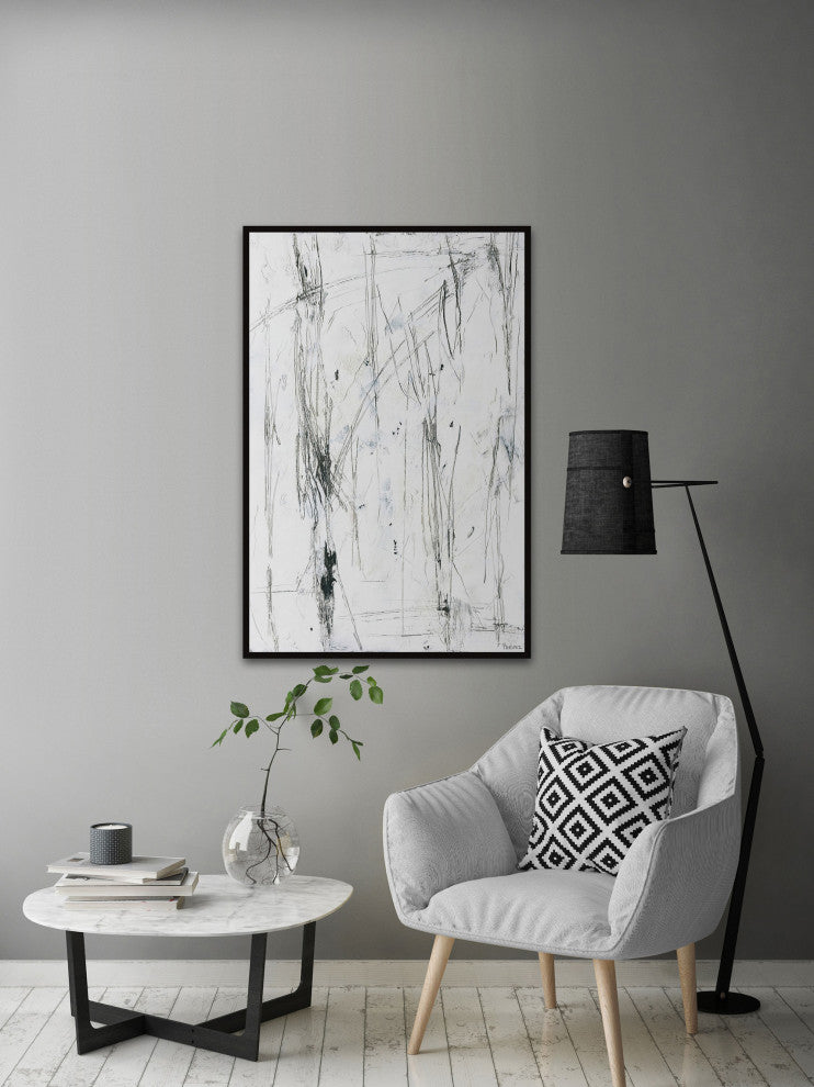 "Calm Energy" Floater Framed Painting Print on Canvas, 24x36