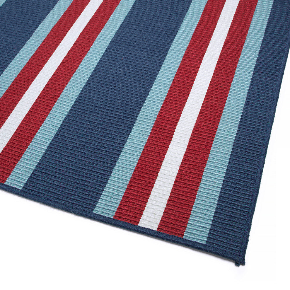 Voavah Blue 2' x 3' Rectangle Throw Rug