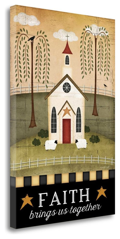"Primitive Faith" By Jennifer Pugh, Giclee Print on Gallery Wrap Canvas