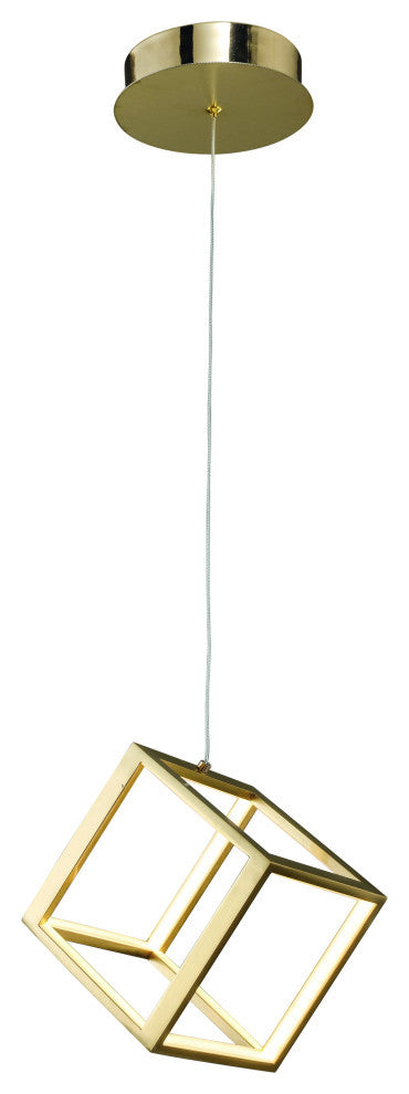 LED Single Pendant Lighting, Gold