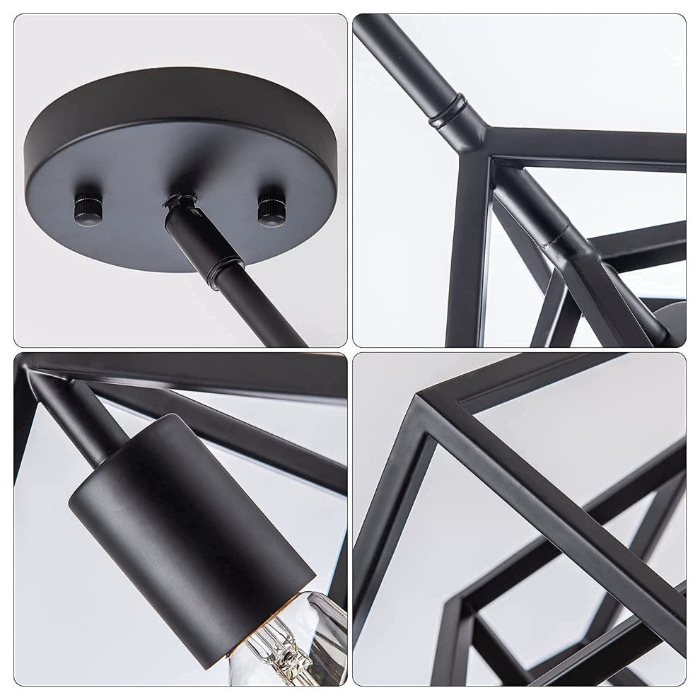 Modern Industrial Pendant Lighting Fixture Adjustable Island Black Pendant Lamp