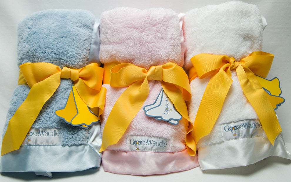 GooseWaddle Luxury Baby Blanket, Blue