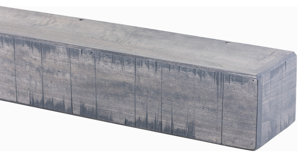 Rustic Fireplace Mantel Shelf, Gray Ash, 60"