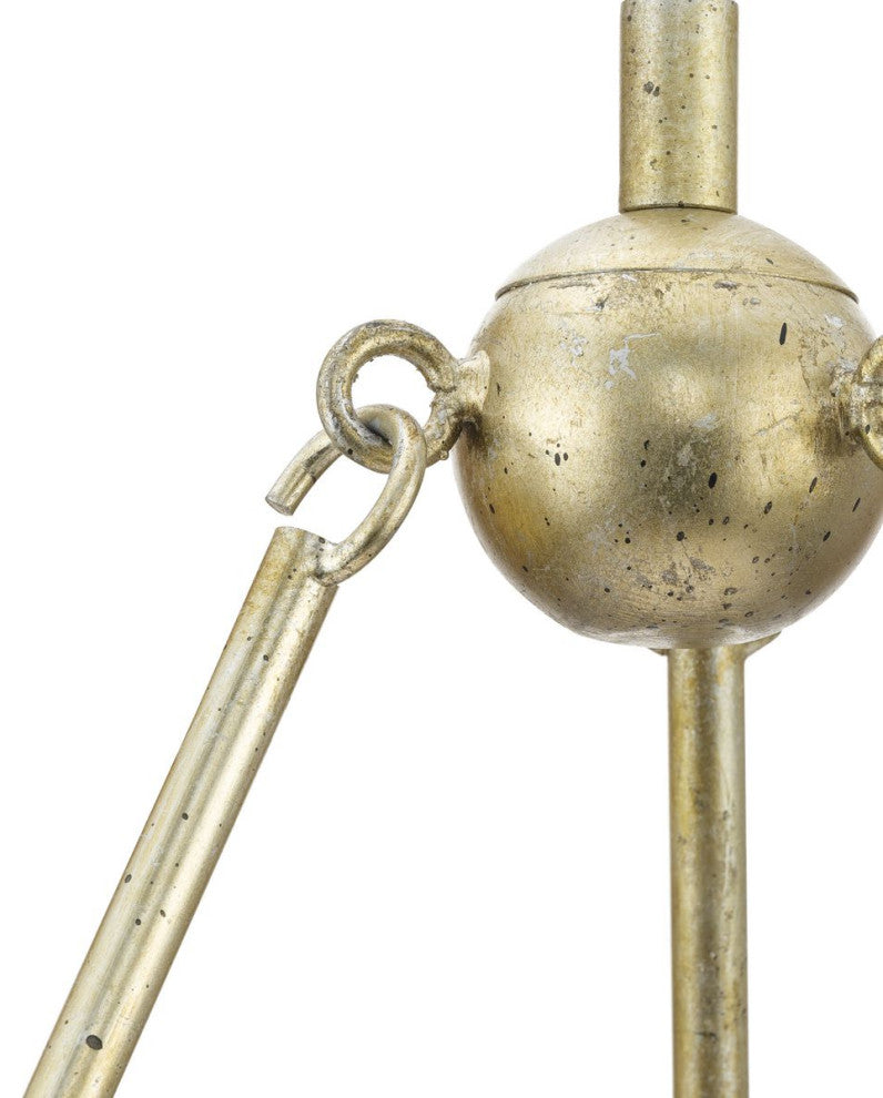 Laurel Collection 6-Light Transitional Chandelier, Gilded Silver