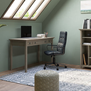 Amherst Solid Wood Desk, Distressed Gray