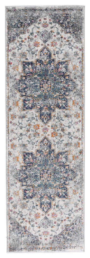 Montana Kriselda Runner, Gray, 2'7" x 8', Medallion