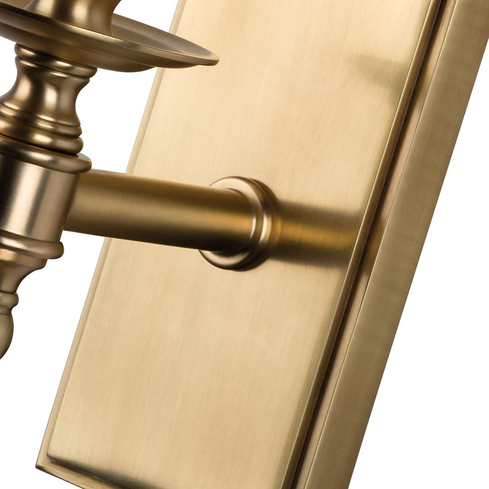 Ludlow 1-Light Wall Sconce, Aged Brass