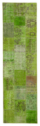 Rug N Carpet - Hand-Knotted Turkish 2' 10" x 9' 10" Vintage Patchwork Runner Rug