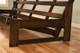 Rowan Frame, Reclaim Mocha Finish, Suede Blue Mattress