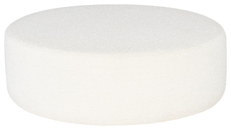 Roberta Buttermilk Boucle Fabric Sofa Ottoman