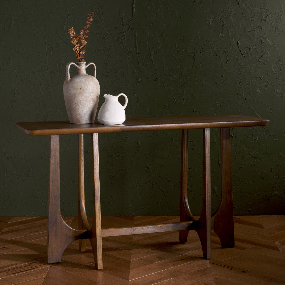 Safavieh Couture Sasha Wood Console Table, Medium Oak
