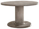 71725, Dining Table With Single Pedestal, Reclaimed Gray, Gabrian