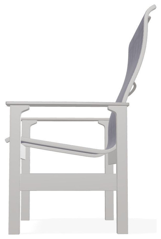 Leeward Sling Outdoor Armchair, Brooks/Warm Gray