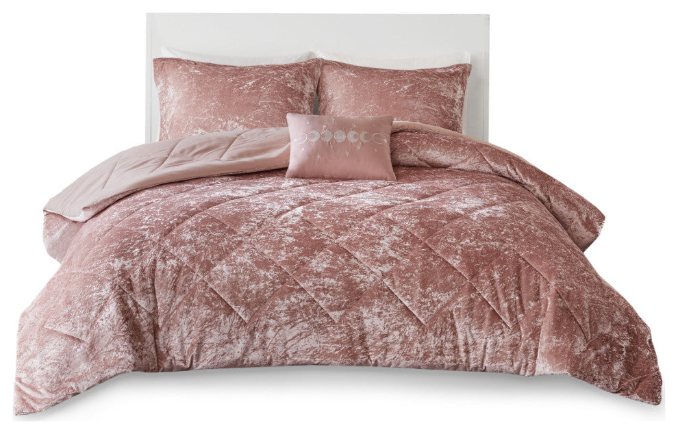 Intelligent Design Felicia Crushed Velvet 4-Piece Comforter Set