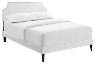 Corene Queen Platform Bed with Squared Tapered Legs