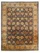 Black Color Fine Hand Knotted Agra Rug 9'1''x12'