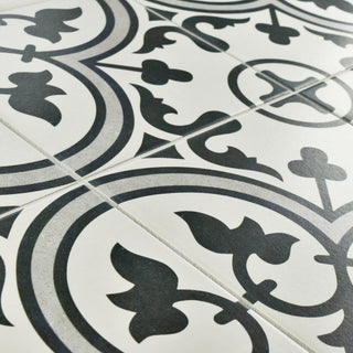 Arte Encaustic Porcelain Floor and Wall Tile, Grey