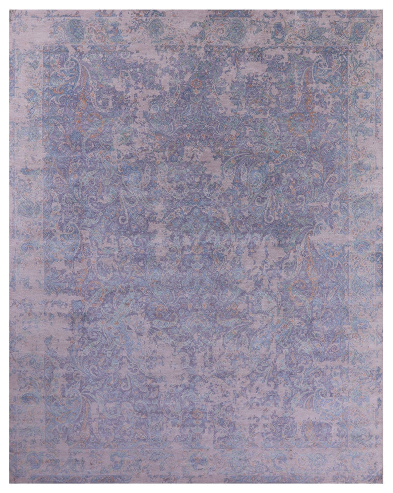 Wool and Silk Modern Handmade Rug 12' 0" X 15' 1" Q8858