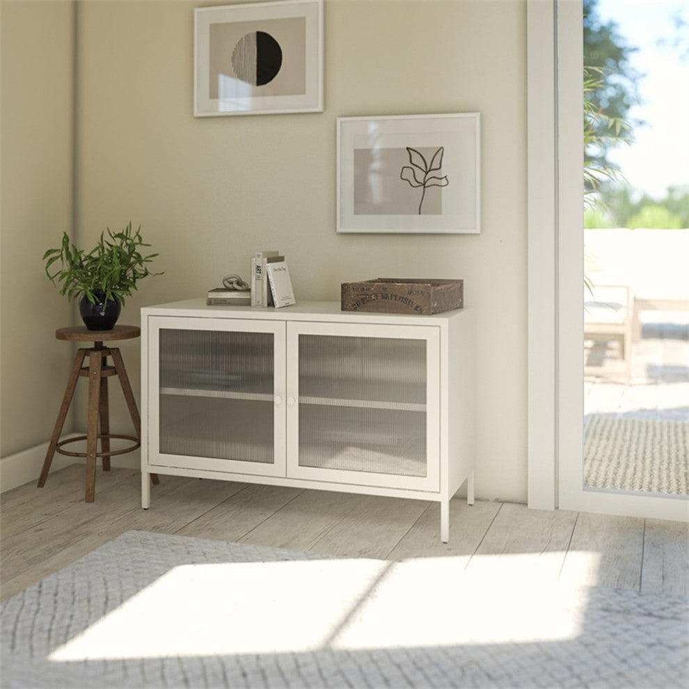 Systembuild Evolution Ashbury Heights 2 Door Storage Cabinet in White