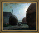 Dwight W Tryon Newbury Haystacks in MoonlightFramed Premium Canvas Print, 25"x20