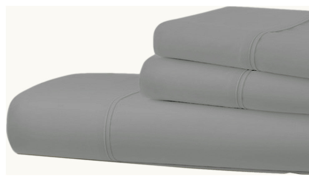 Bluff City Bedding, Bamboo Comfort 3-Piece Bedding, Twin, Silver