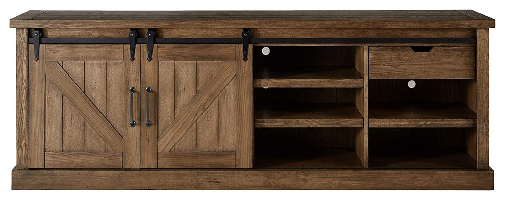 Avondale 80" TV Console Barn Door Entertainment