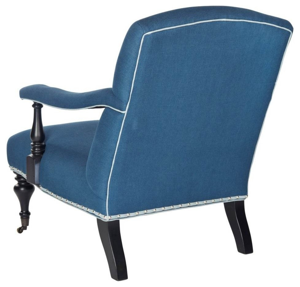 Safavieh Devona Arm Chair, Steel Blue