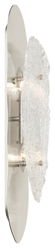 Brushed Nickel Sculprutal, Contemporary, Abstract, Artistic Wall Sconce