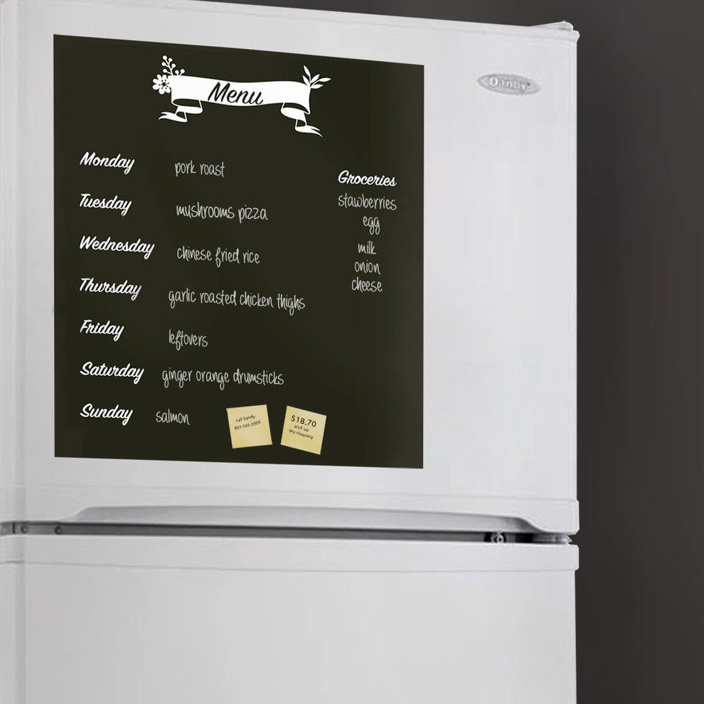 Meal Planner Chalkboard Decal, Meal Plan Decal, Decal and 1 Chalk Ink Pen
