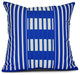 Beach Blanket, Stripe Print Pillow, Blue, 26"x26"