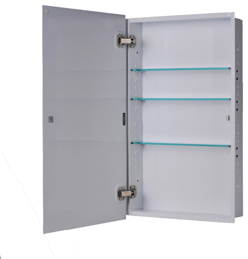 Euroline Medicine Cabinet, 16"x22", Beveled Edge, Flush Mounted