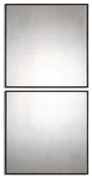 Uttermost Matty Antiqued Square Mirrors, Set of 2