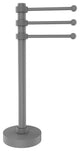 Vanity Top 3 Swing Arm Towel Holder with Groovy Accents, Matte Gray