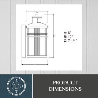 Wrightwood Motion Sensor Dusk to Dawn Outdoor Wall Light Vintage Black