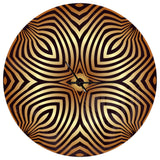 Convex Symmetrical Ellipse Oversized Contemporary Metal Clock, 23x23