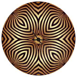 Convex Symmetrical Ellipse Oversized Contemporary Metal Clock, 23x23