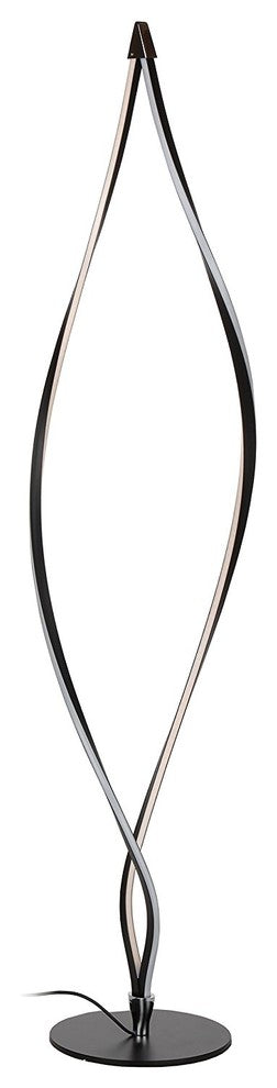 Modern Twist LED Floor Lamp, Classic Black