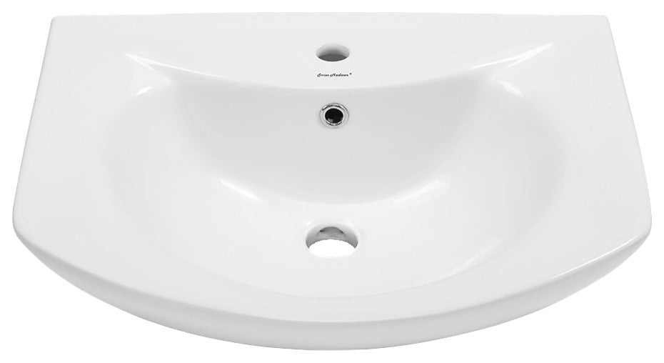 Chateau Pedestal Bathroom Sink Round With Single Faucet Hole