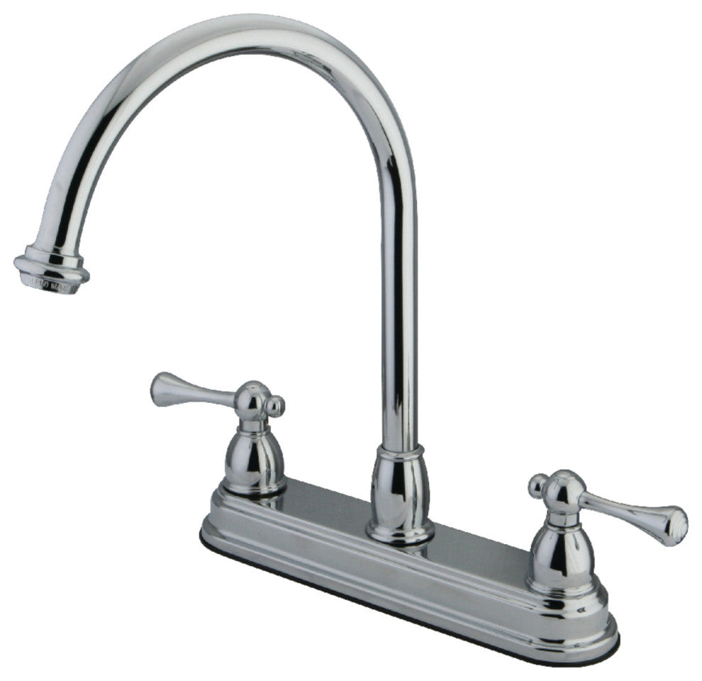 Kingston Brass KB3741BL 8" Centerset Kitchen Faucet, Polished Chrome