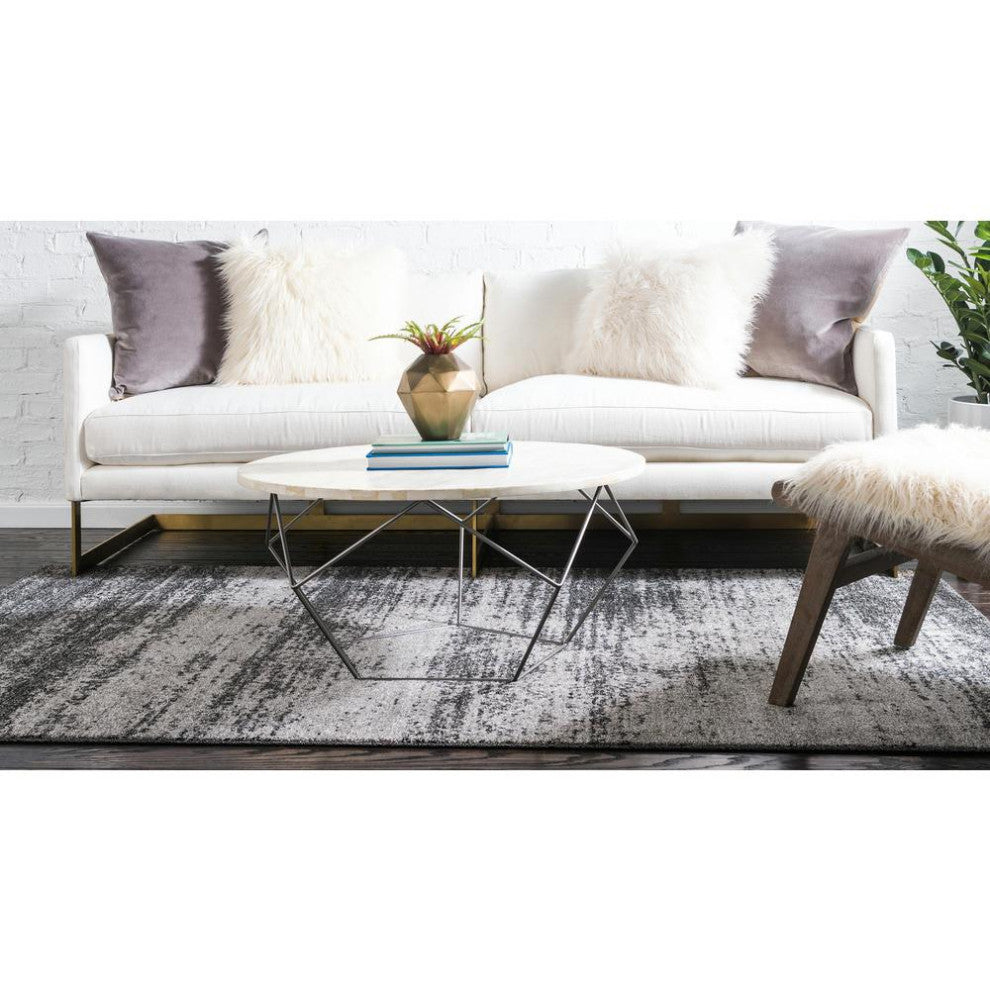 Rug Unique Loom Del Mar Dark Gray Rectangular 3' 3 x 5' 3