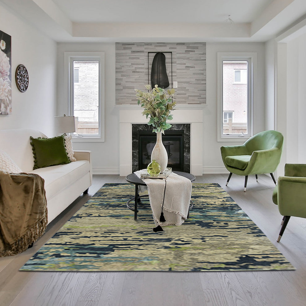Abstract Glencoe Area Rug, Sand, 9' x 13', Abstract