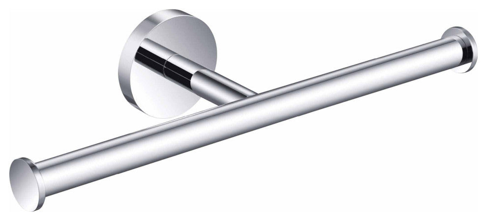 Circular Double Toilet Paper Holder, Chrome