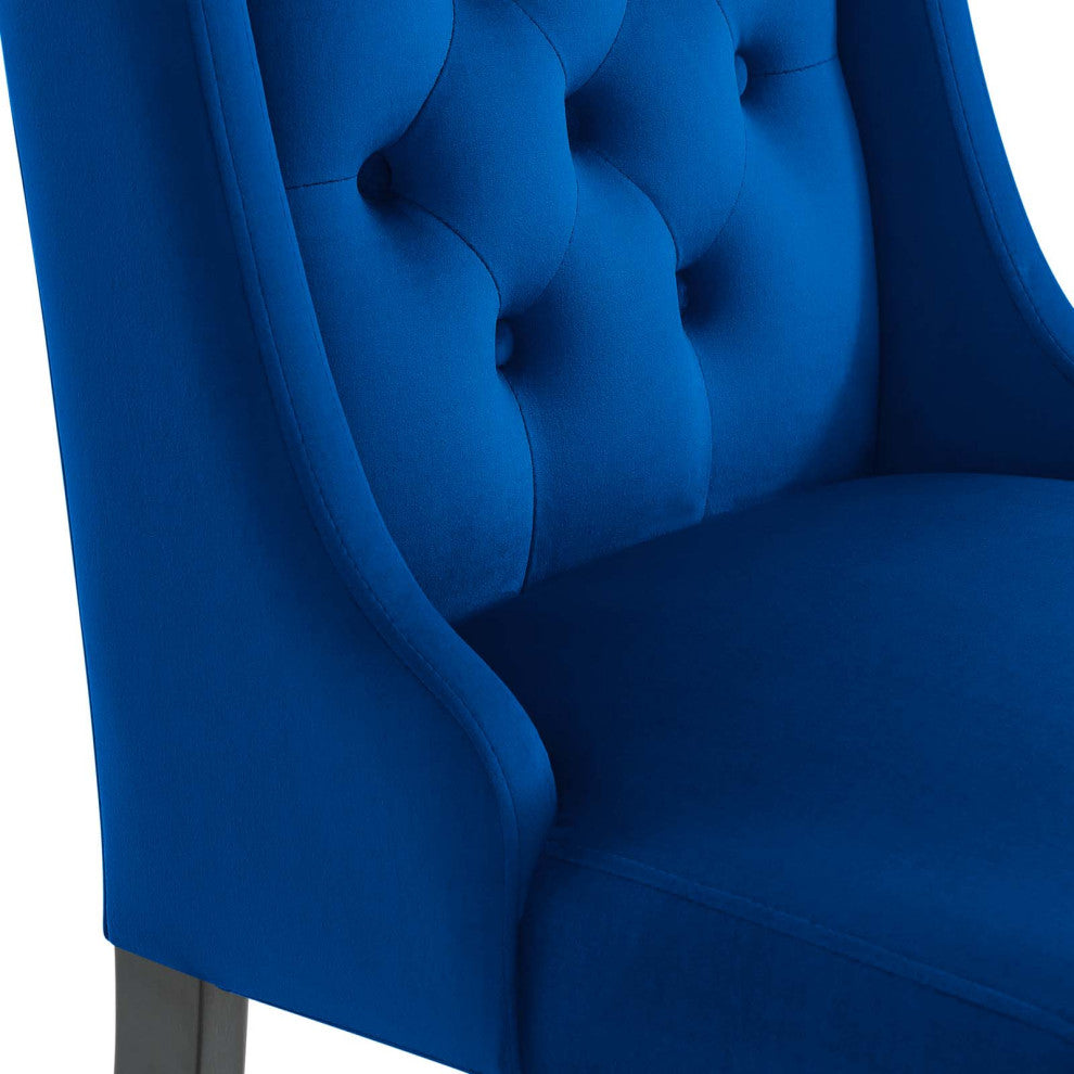 Baronet Performance Velvet Dining Chairs, Set of 2, Navy