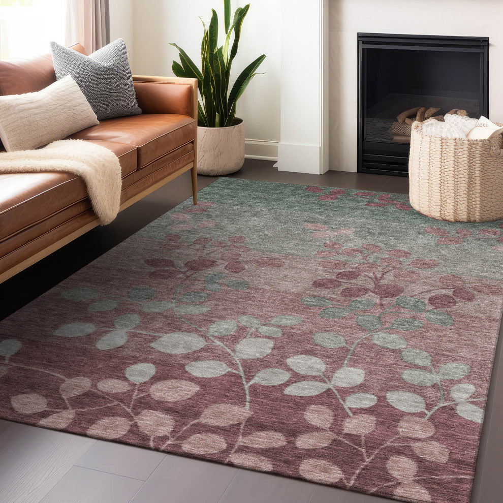Machine Washable Indoor/Outdoor Chantille ACN1900 Blush 10' x 14' Rug