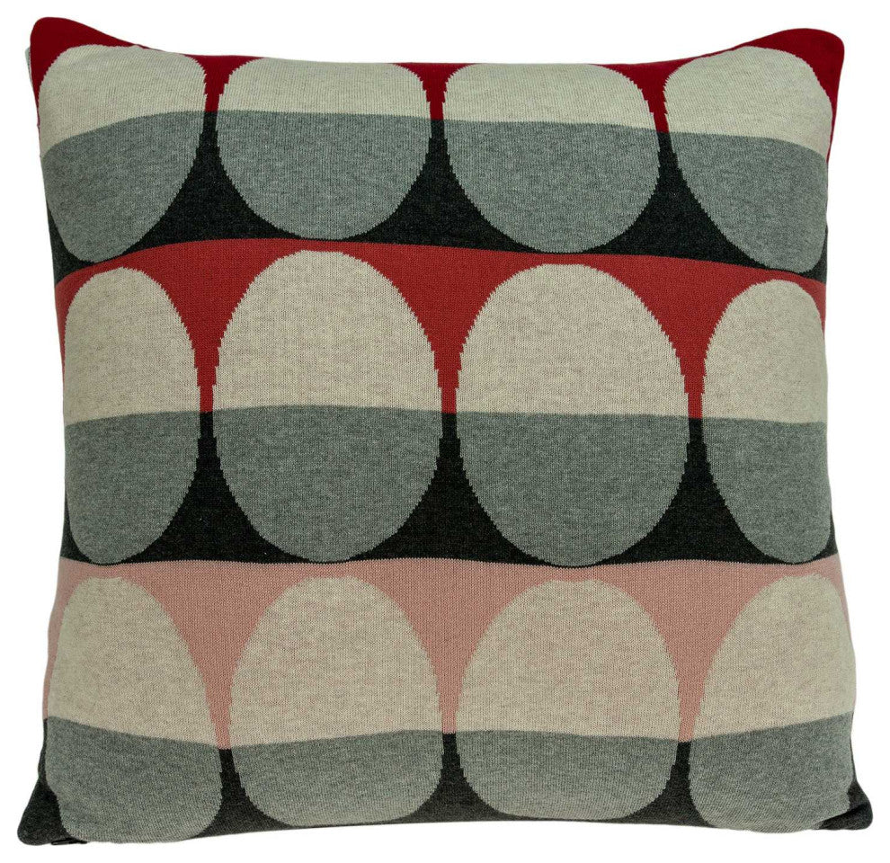 20" X 7" X 20" Decorative Multicolor Pillow Cover With Down Insert